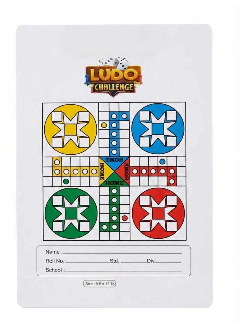 Exam Pad / Clipboard with Ludo Board Game Back - 9.5 x 13.75 Inch - Multicolor - Image 3
